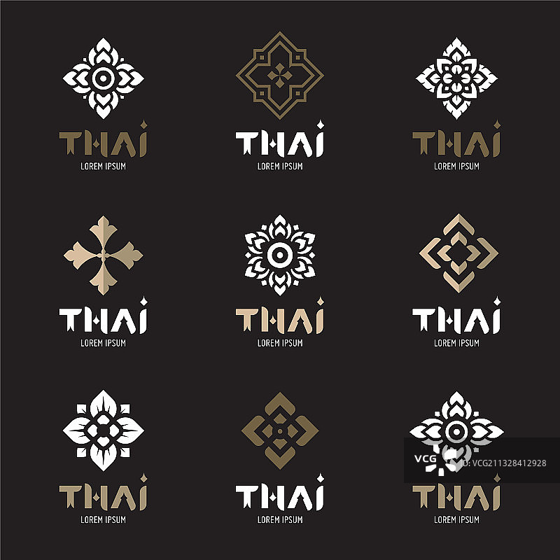 泰国概念标志设计集图片素材