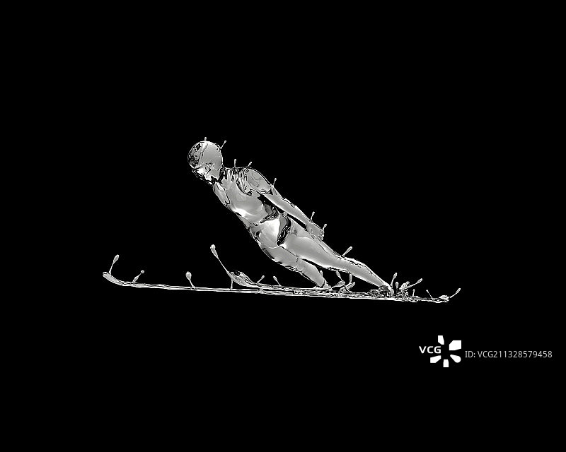 冰质感跳台滑雪图片素材