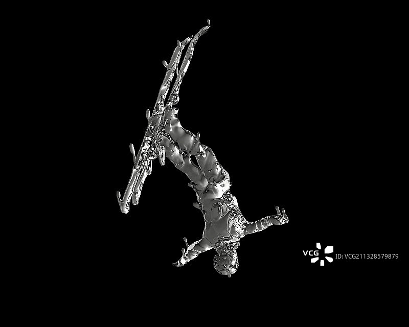 冰质感自由式滑雪图片素材