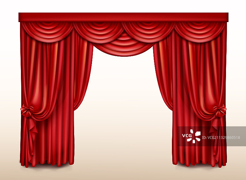 红色舞台幕布为剧场歌剧场景布帘图片素材