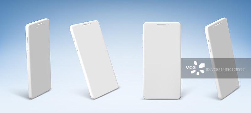 白色手机粘土智能手机模型图片素材