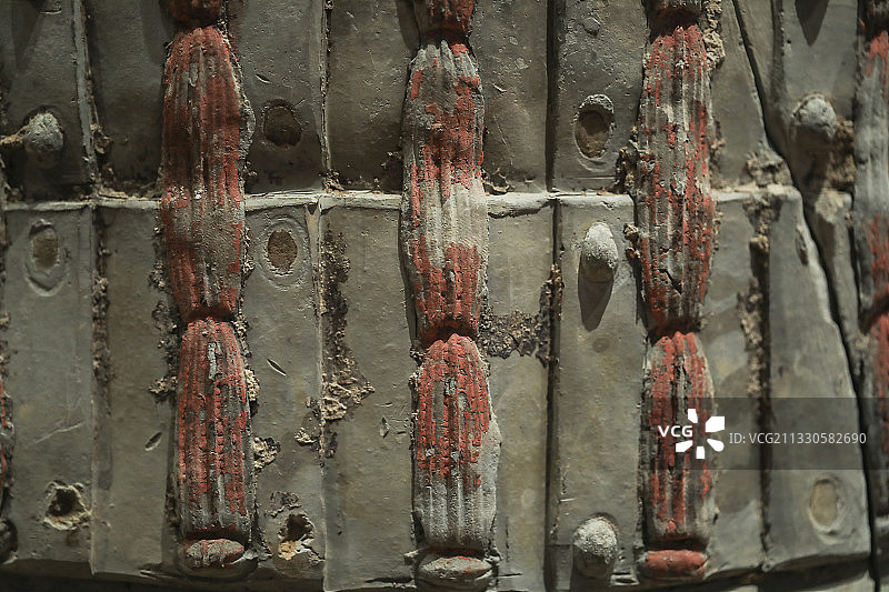 国际博物馆日，中国馆藏文物修复保护技术成果彩绘兵马俑图片素材