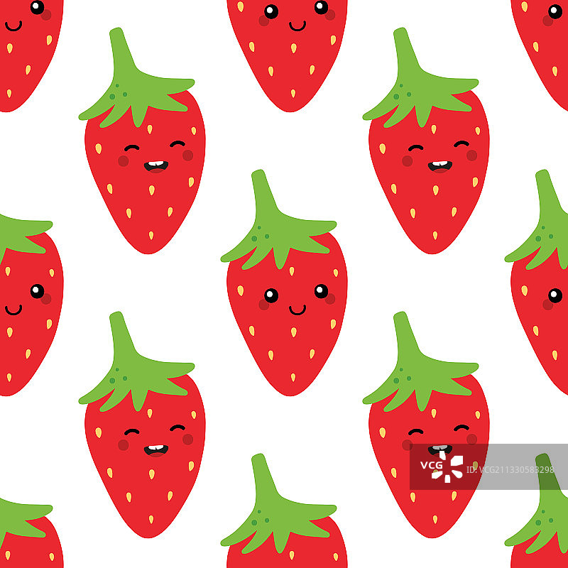 红草莓字无缝图案图片素材