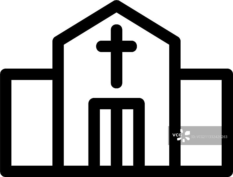教堂图标或标志孤立的标志符号图片素材