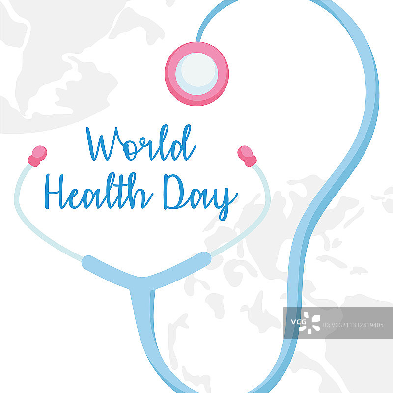 世界卫生日设计与听诊器图片素材