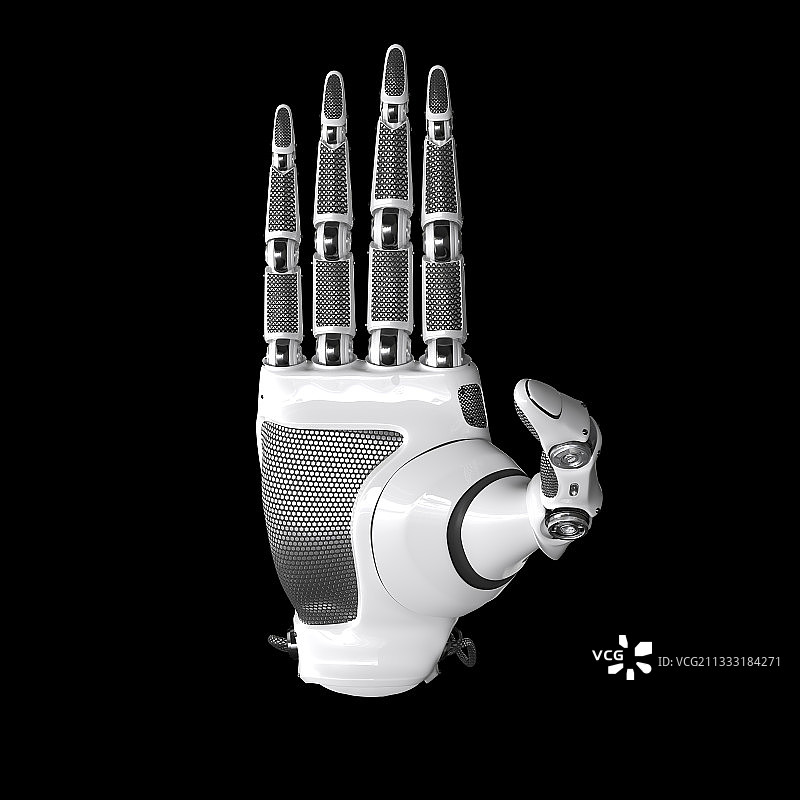 人工智能机器手佛教手势图片素材