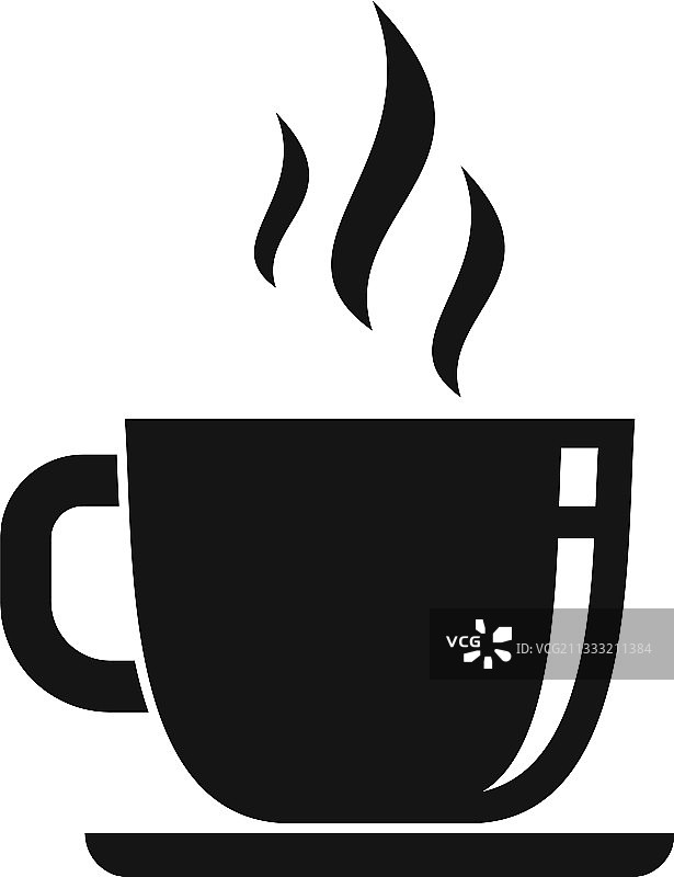 热咖啡杯图标简约风格图片素材
