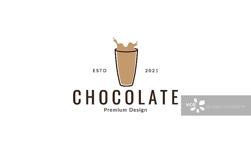 摇巧克力与玻璃标志设计图标符号图片素材