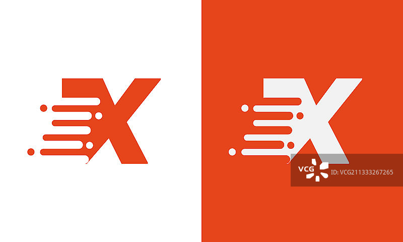 抽象字母x标志设计模板通用图片素材