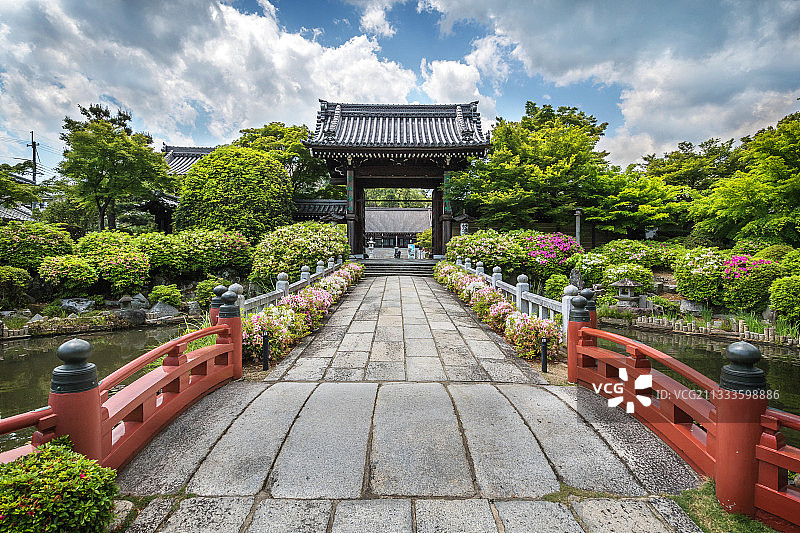 日本京都，庙名寺入口图片素材