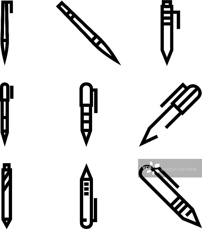 钢笔图标或标志孤立符号符号图片素材