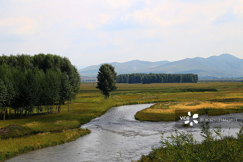 内蒙古阿尔山的田园风光图片素材