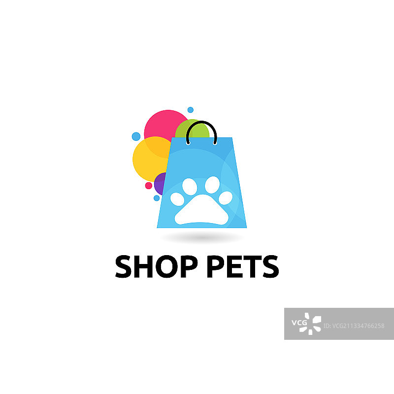 商店宠物标志概念图标元素和模板图片素材