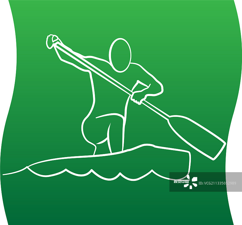 皮划艇标志一套或皮划艇运动标志图片素材