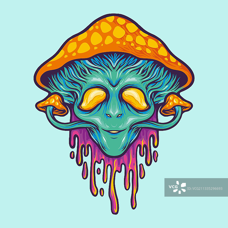 外星魔法蘑菇迷幻药图片素材