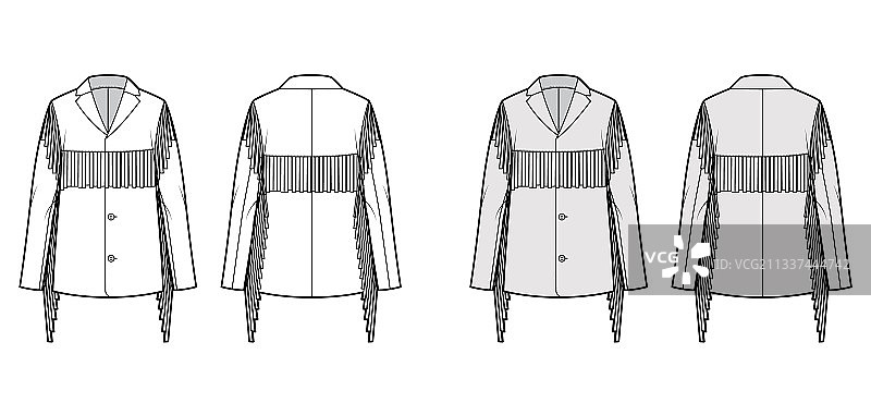 西式夹克衫的技术时尚搭配图片素材