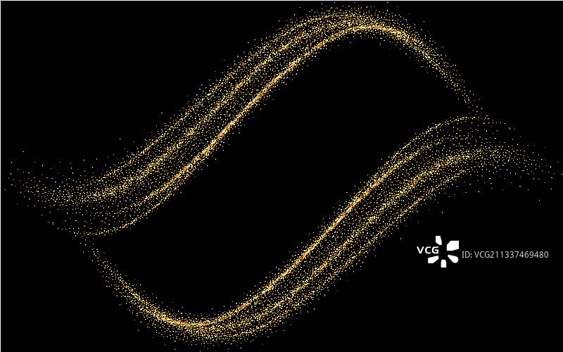 金色粒子抽象科技技术创意年会风格海报背景图片素材