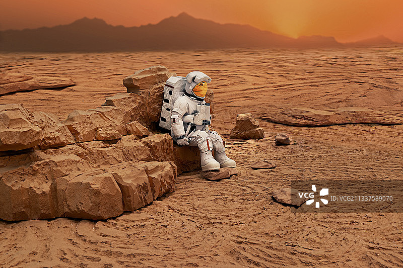火星上的宇航员图片素材