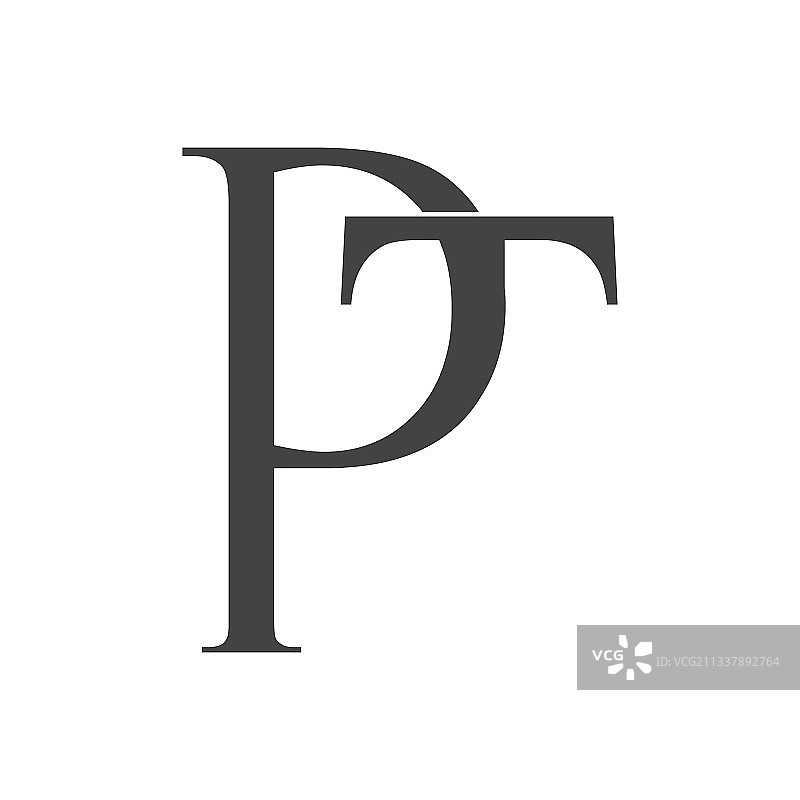 字母tp标志或pt标志设计图片素材