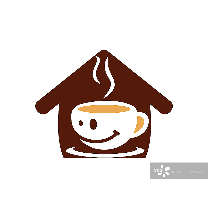 微笑咖啡logo设计图片素材