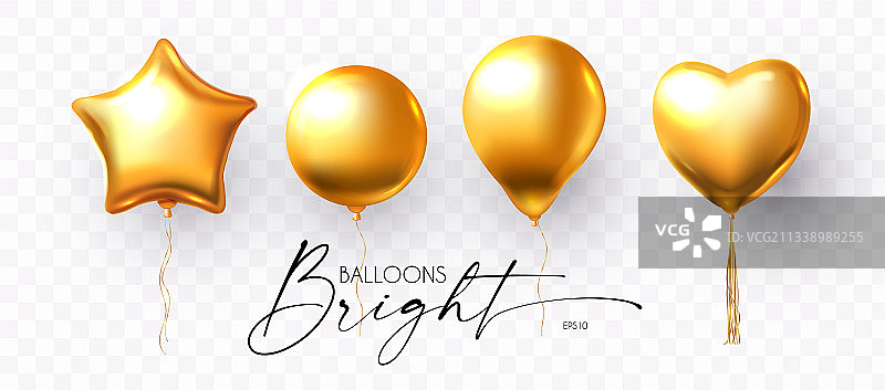 铝箔气球收集闪亮的软装饰图片素材