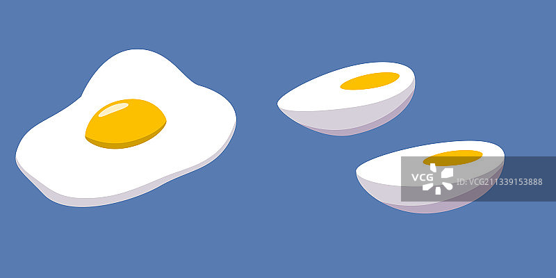 煮破鸡蛋，蛋黄半颗图片素材