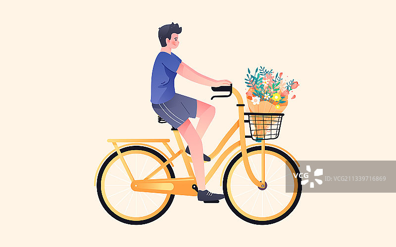 秋游出游国庆节日骑自行车旅游出行海报背景图片素材
