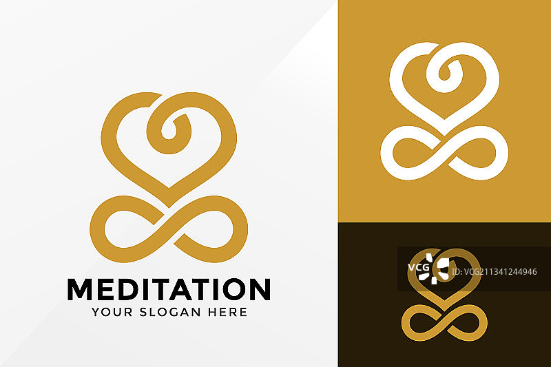 爱瑜伽冥想logo设计品牌标识图片素材