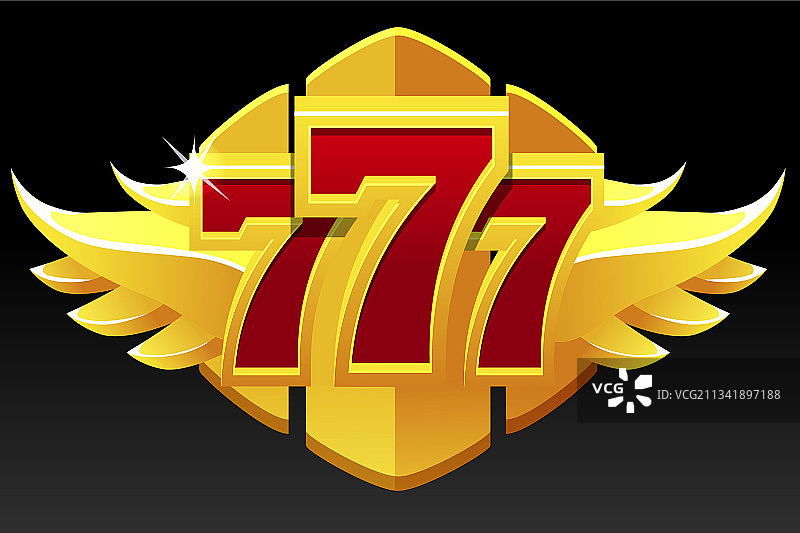 777老虎机符号头奖标志黄金赌博图片素材