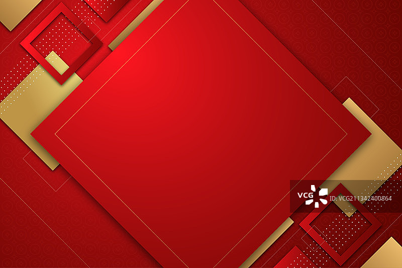 中国红节庆几何风格背景图片素材