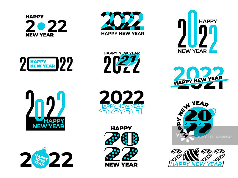 收藏2022标志新年22标志艺术图片素材