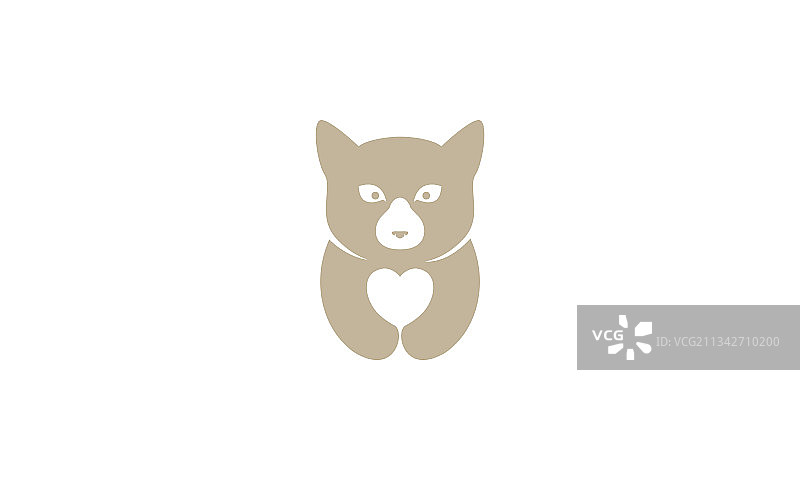 可爱的蜂蜜熊与爱的标志符号图标图片素材