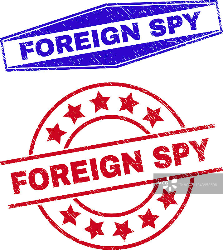 外国间谍的垃圾邮票封印圆圈和图片素材