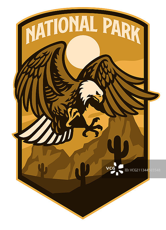 秃鹰国家公园风格的标志图片素材
