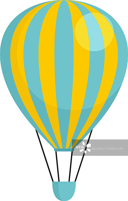 旅行气球图标平坦孤立图片素材