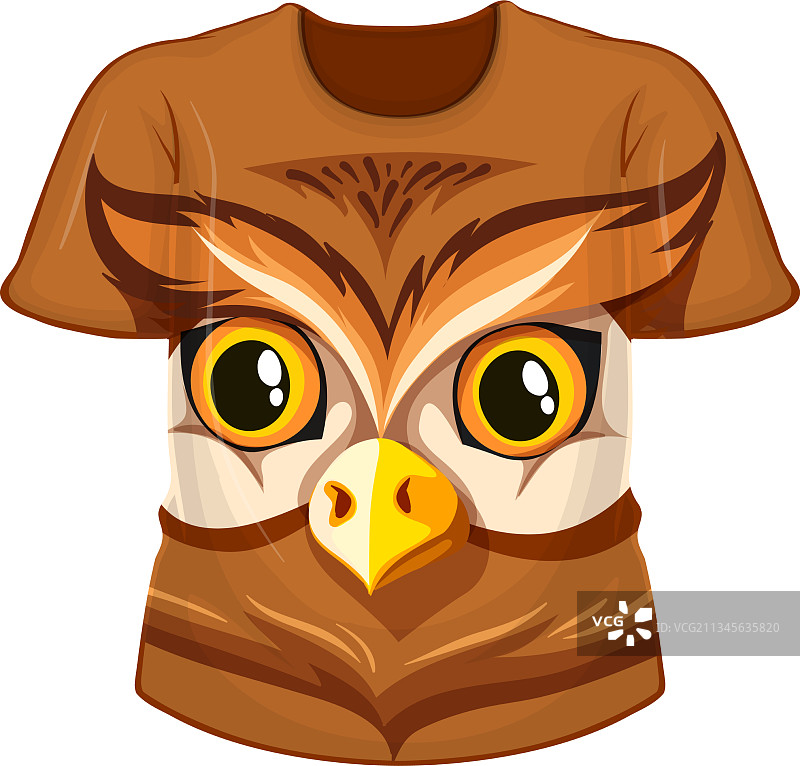 有猫头鹰脸图案的前t恤图片素材