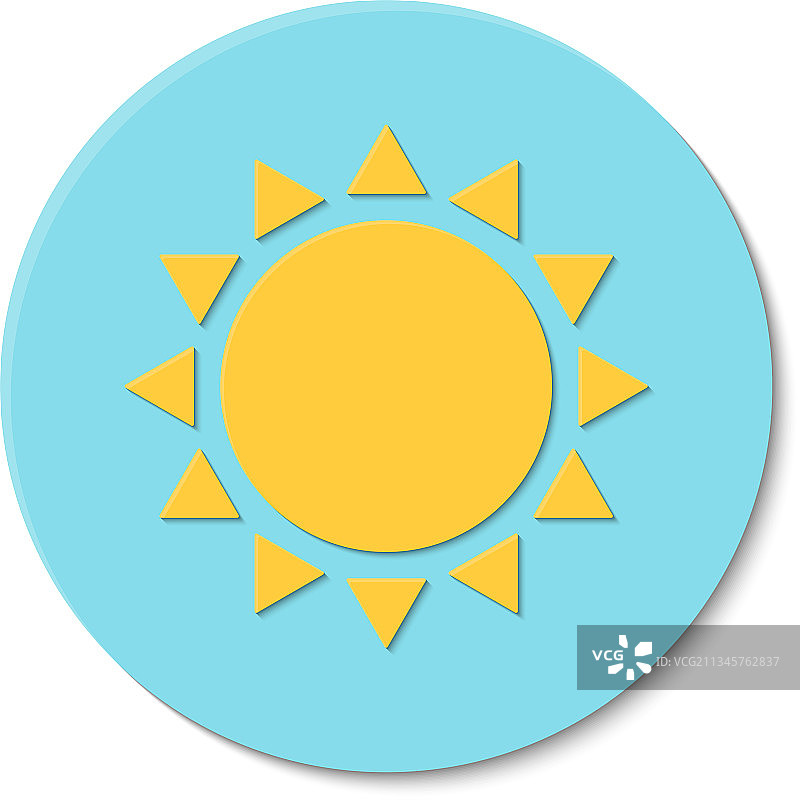 太阳图标纸风格图片素材