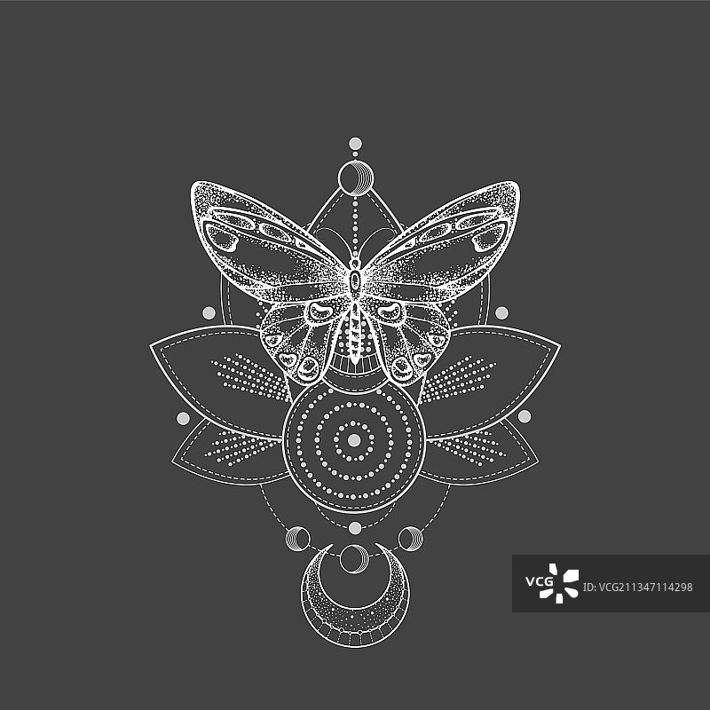 蝴蝶和神圣的象征图片素材