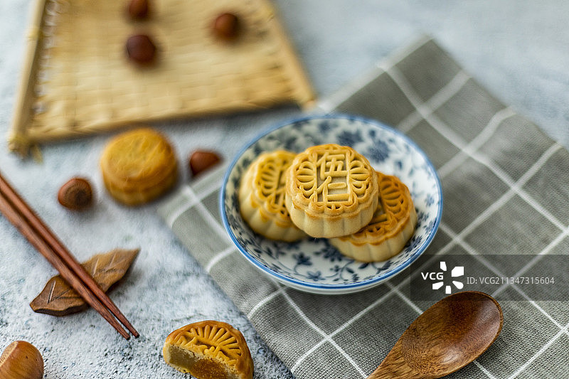 中国传统美食 月饼图片素材