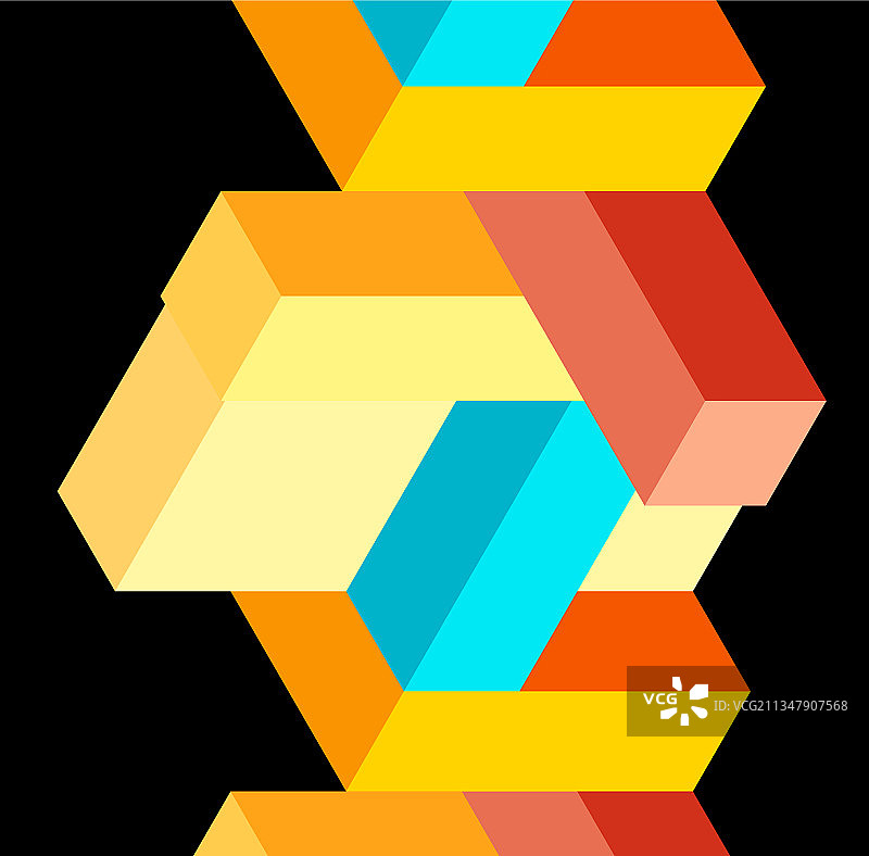 抽象背景三维立方体和立方体元素图片素材