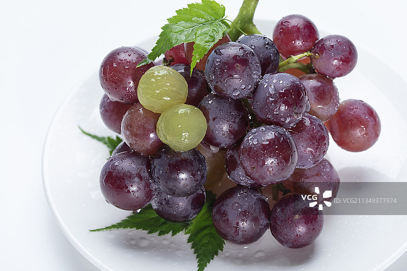 葡萄,果肉,清新,白色背景图片素材