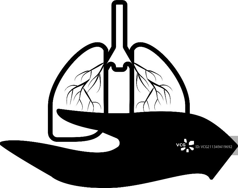 肺图标设计为图形图片素材