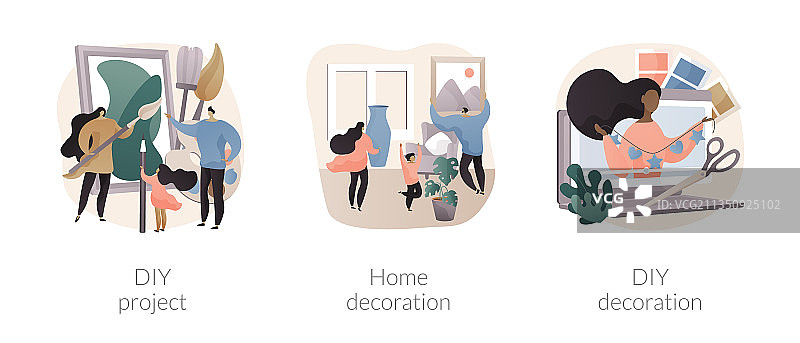 家庭家居装饰抽象概念图片素材