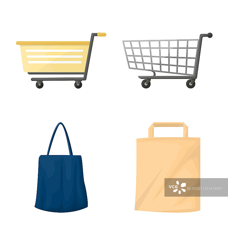 购物车和超市图标图片素材