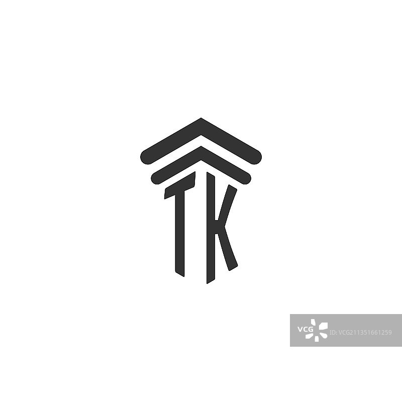 Tk首字母为律师事务所标识设计图片素材