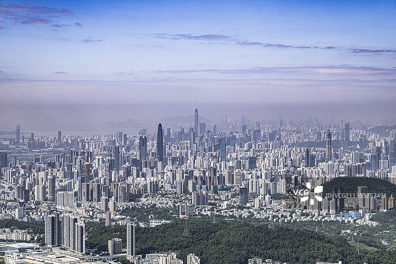 深圳市梧桐山顶的日出景色图片素材