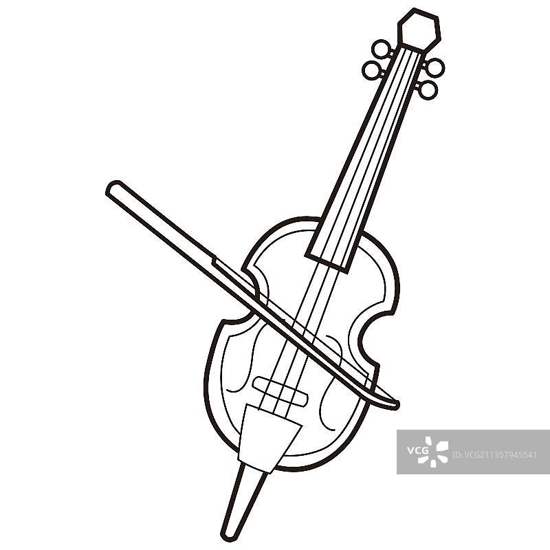卡通小提琴图片素材