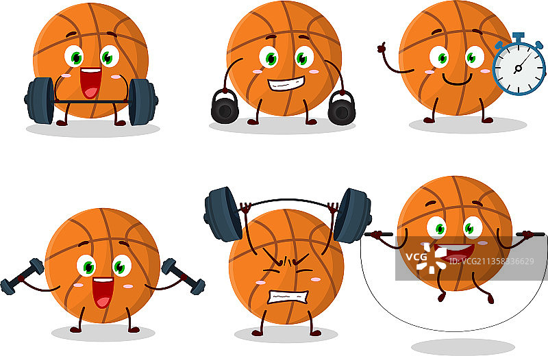 一个卡通风格的健康篮球尝试了一些图片素材