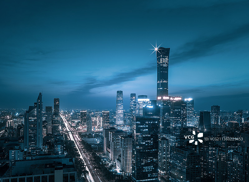 赛博朋克的北京商业建筑图片素材