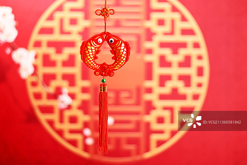 喜庆新年中国传统节日春节过年挂件中国结图片素材